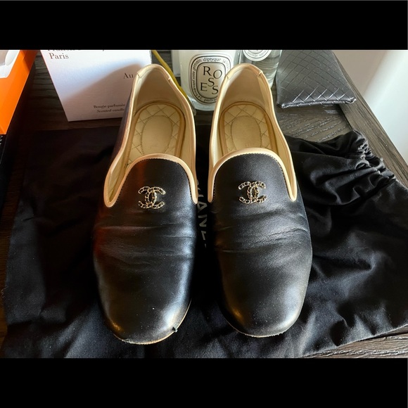 CHANEL lambskin loafers